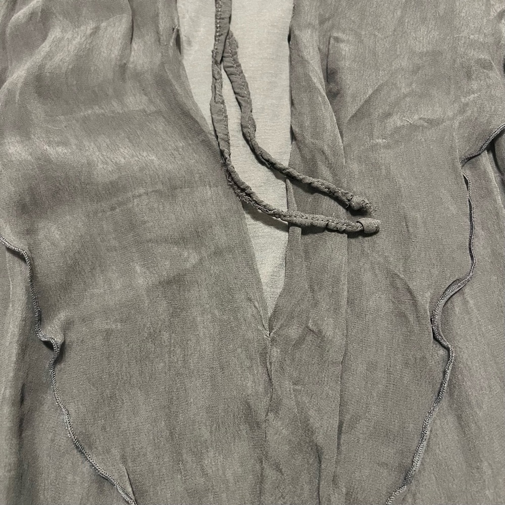 Vintage Transit Par-Such Gray Flowy Dress Size S - Picture 4 of 8